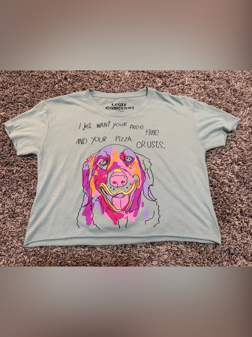 Meow Wolf Sage Graphic Dog Tee with Neon Artwork